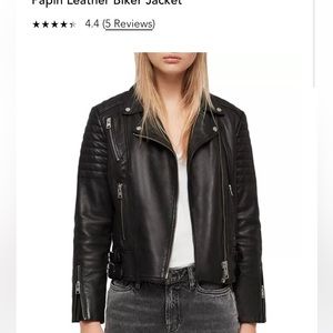 GREAT condition All Saints papin biker jacket sz US 4 classic leather jacket